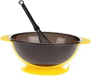 2 Set Hair Dye Bowl Agitator Kit Suction Cup Design for Stable Fixation Yellow Mixing Bowls Black Stirrer for Hassle Hair Coloring Experience