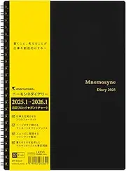 Maruman MND283-25 Journal 2025 Schedule Book, Neemocine Monthly, A5, Black, Begins with January 2025