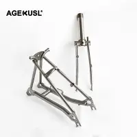 在飛比找蝦皮購物優惠-Agekusl 自行車前叉後三角叉鈦合金用於 Brompto
