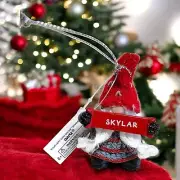 Ganz Hallmark Resin Gnome Dwarf Christmas Ornament 3" Personalized Name SKYLAR