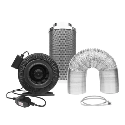 SunStream Inline Fan Speed Controller, Carbon Filter and Ducting for Ventilation