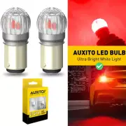 AUXITO Pair 1157 LED BULBS RED PARKING BRAKE REVERSE LIGHT 2057 2357 7528 BAY15D (for: Renault)