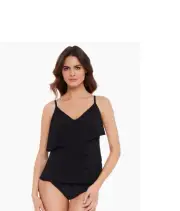 nwt MAGICSUIT chloe tankini swimsuit SET! 14 ruffled front soft cup