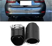 2pcs/lot Carbon Fiber Exhaust Compatible For BMW G20 G21 320i 330i Muffler Tip Directly Plug tip Exhaust System Nozzle ID 65MM(B ID65MMOD101MM)