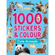 Cute Animals: 1000 Stickers and Colour - Book