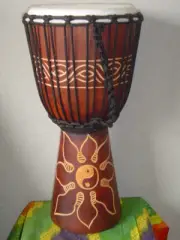 SALE - PRO ! Handmade 20" Yin & Yang Djembe Bongo Drum M19 + EXTRA