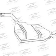 Redback Mufflers Bolt-On to suit Muffler Assembly - M1997