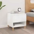 Bedside Table High Gloss White 50x46x50 cm Engineered Wood vidaXL