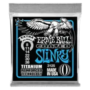 Ernie Ball Extra Slinky Coated Titanium RPS Electric Guitar String, 8-38 Gauge