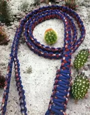 Dog Leash ~ 5' Red White and Blue Paracord ~ Handmade New Patriotic Americana