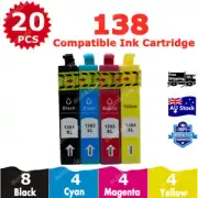 20x Non-OEM 138 T138 T1381 ink cartridge for Epson Workforce WF 435 845 325 545