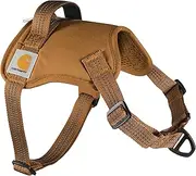 Carhartt Nylon Duck No Pull Dog Harness, Fully Adjustable Dog Harness with Quick Control Handle and Reflective Accents, Carhartt Brown, Medium