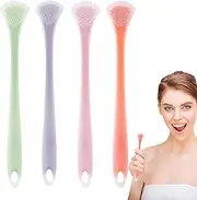 Tongue Scraper | Fresher Tongue Tools Healthy Oral Hygiene Brushes | Soft Silicone Cleaner Helps Fight Bad Breath, Safe Tongue Tools for Adults, Kids, Girls, Boys, Teens