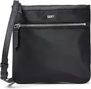 [DKNY] Casey Top Zip Crossbody Black/Silver One Size, Black/Silver, One Size