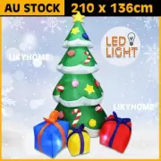 CHRISTMAS Tree 210cm INFLATABLE Gift Xmas Garden Decor With LED Light Outdoor