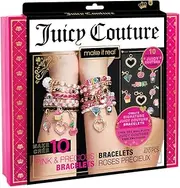 Make It Real - Juicy Couture Pink and Precious Bracelets - DIY Charm Bracelet Kit with Beads for Tween Jewellery Making - Jewellery Making Kit for Girls