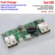 5V 1A 2A Dual USB li-ion Lithium 18650 Battery Charger PCB Module DIY Power Bank