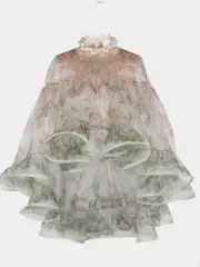 ZIMMERMANN Crush Embellished Ruffle Blouse Sz US12/AU4 AUTHENTIC NWT