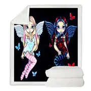 Two Fairies Sisters Hope and Despair Throw Blanket