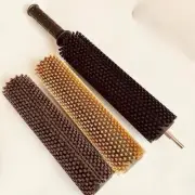Ski Brush Set Three Interchangeable Brushes with Axle Handle Ski Wax Brushes