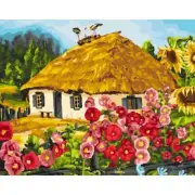 Paint by Numbers kit with Frame, 19.7x15.7in - Rural landscape - KHO2286