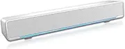 Soundbar, USB Wired Stereo Soundbar, 3D Stereo Soundbar with Blue LED Breathing Light for TV/Home Cinema Speakers, Games, Projectors, 12 Inch