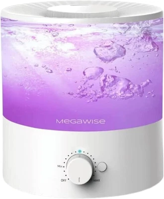Cool Mist Humidifier with Top Refill Design, 2L Capacity, High Mist Output, No L