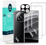 Ibywind 2 Pcs Screen Protector For Xiaomi Redmi Note 14 Pro+/Redmi Note 14 Pro Plus 5G 6.67",Flexible TPU Film,With 1 Piece of Camera Lens Protector,1 Piece of Back Film[Easy to install,High Clear]