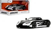Hyper-Spec 1:24 2005 Porsche Carrera GT Die-Cast Car, Toys for Kids and Adults(Black/White)