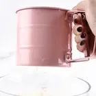 Hand Crank Flour Sieve Fine Mesh Baking Sifter Sugar Powder Sieve Cup for Baking