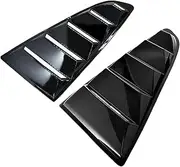 ABS/Carbon Fiber Look Rear Windshield Auto Car Side Window Cover 2015-2019 Compatible for Ford Mustang Body Kit Window Louver Racing Trim(Type-B(ABS Black))