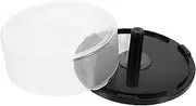 GANAZONO/Cake Box Empty Cake Box/Storage Bucket 25 Disc Clear Storage Box With Black Base
