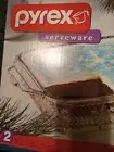 Pyrex Serve ware Set 9" x 13" Baking Dish w Snowflake Christmas Basket.