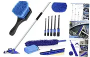 62" Car Wash Brush Mop Kit with Long Handle Car Wheel Brush Detailing Brush