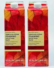 2 Bath Body Works AFTERNOON APPLE PICKING Gentle Foaming Hand Soap REFILL 32 OZ