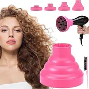 Diffuser Hair Diffuser Hair Dryer Attachment, Silicone Hair Dryer Attachment, Diffuser Hair Dryer, Portable, Hair Dryer Diffuser, Universal Hair Diffuser, Curl Hair Diffuser, Foldable Hair Diffuser