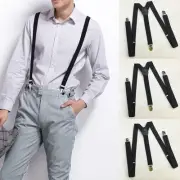 Men Braces Suspender Bib Clip Elastic Webbing Fashion For Stage Heavy Duty