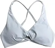 [AYTDNEHGK] Front Twist Padded Cross Strap Sports Bra Sexy Back Fitness Sleeveless Short Top Yoga Sports Bra
