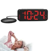 Extra Loud Vibrating Alarm Clock with Bed Shaker for Heavy Sleepers