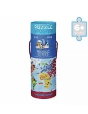 Crocodile Creek -200 Piece Plus Poster World Cities Jigsaw Floor Puzzle 19"