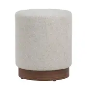 Modern Furniture AURA Ottoman 37.5cm - Beige & Walnut