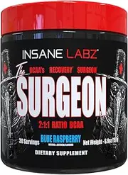 Insane Labz Insane Labz The Surgeon BCAA Recovery Powder - Branched Chain Amino Acid Post Workout Drink, 207 grams
