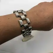 Lovisa Silver Tone Bracelet 7.5” Watch Band Style Snap Closure