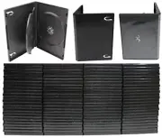 New Standard Black DVD 3 Disc 14mm New Premium Movie Storage Cases Bulk Lot