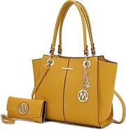 [MKF Collection] Tote Bag for Women, Vegan Leather Satchel Wristlet wallet Shoulder bag Top-Handle Hobo Purse Handbag