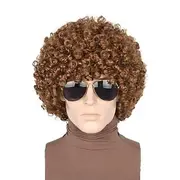 70s 80s Afro Wig Short Curly Wig for Men Women Halloween Disco Rock Wig Hippie Costume Wig For Carvinal
