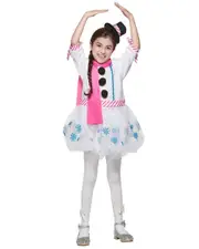 Pretty Snowman Girls Costume