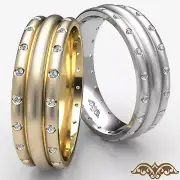 Eternity Wedding Diamond Band Mens Dome Matt Polish Ring 14k White Gold 0.17 Ctw