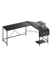 [Levede] L-Shape Corner Computer Desk Table in Black