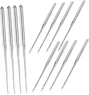 PHENOFICE 100pcs Heavy Duty Sewing Needles Metal Embroidery Machine Needles Side Opening for Quilting Sewing Machine Accessories